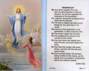 Magnificat Laminated Holy Card - Our Daily Bread Catholic Gifts